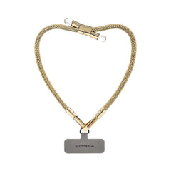 Golden metallic BlingBling wristlet strap showcased with Tiny Bulb