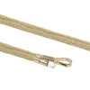 Macro texture of BlingBling golden Lurex metallic braided on crossbody strap