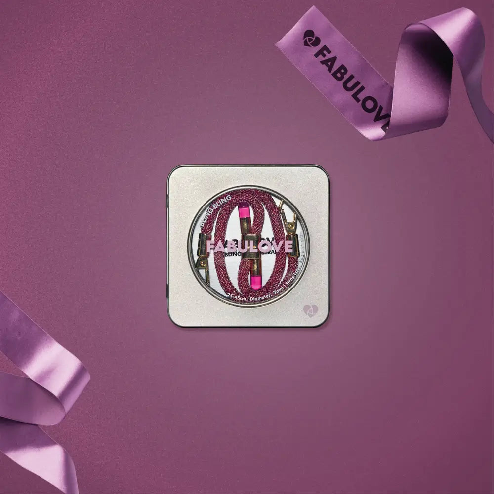 Adjustable Lurex Wristlet With Tiny Bulb - Scarlet