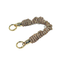 Golden clasp braided crystal strap for phone charm and bag charm