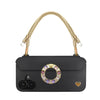 Golden phone strap securely mounted on FABULOVE iPhone case