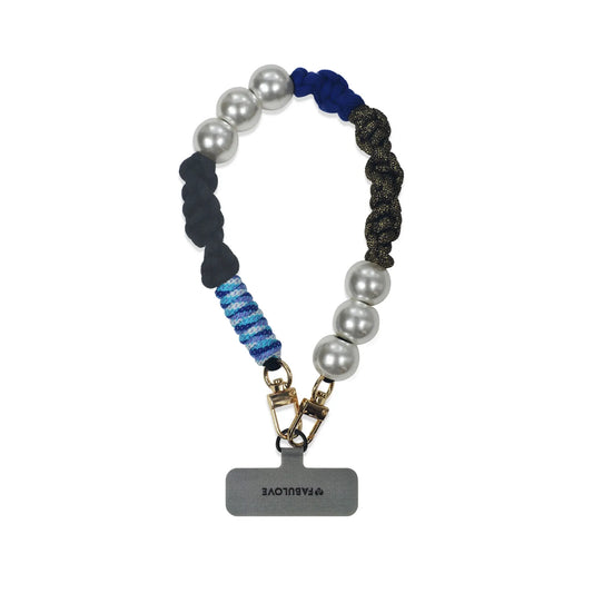 Hades wristlet in hand-braided TENCEL™ hanging with clasped strap card