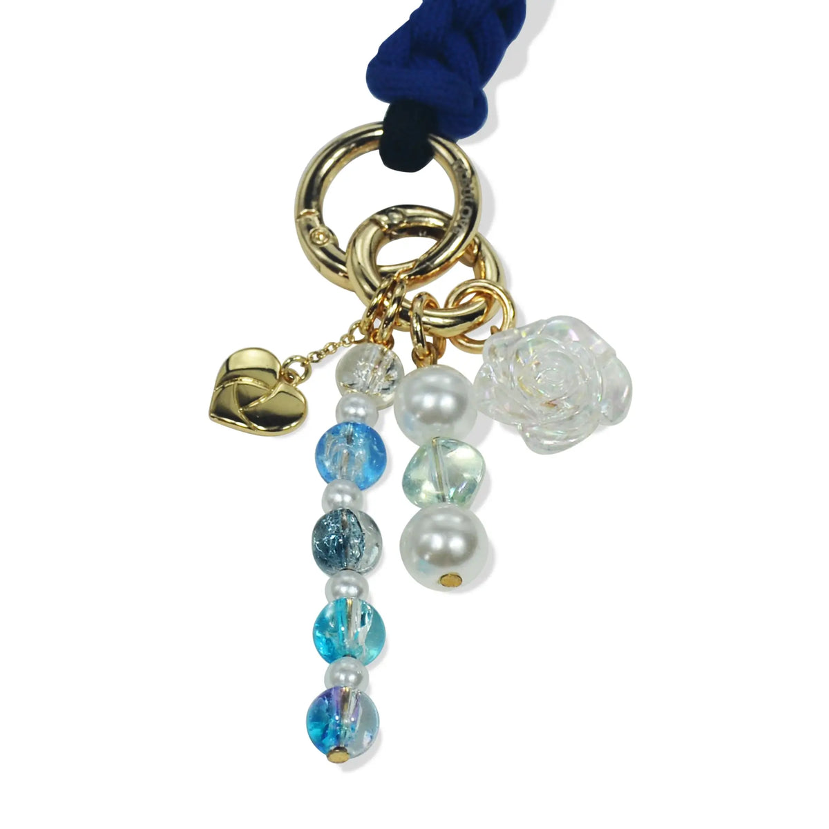 Detailed view of charm elements and clasp on Hades handle