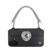 Iridescent phone strap securely mounted on FABULOVE iPhone case