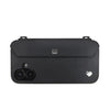 Modern utility: Silver accents on black iPhone 16 case with dual-lens protection