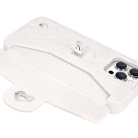 Quick metro card access in white phone purse